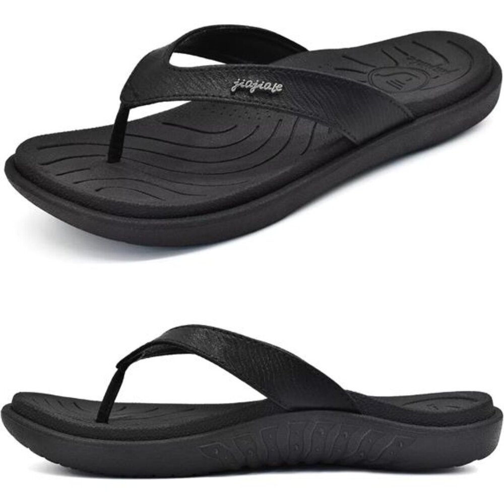 Womens Fashion Orthotic Flip Flops Ladies Slip On Lightweight